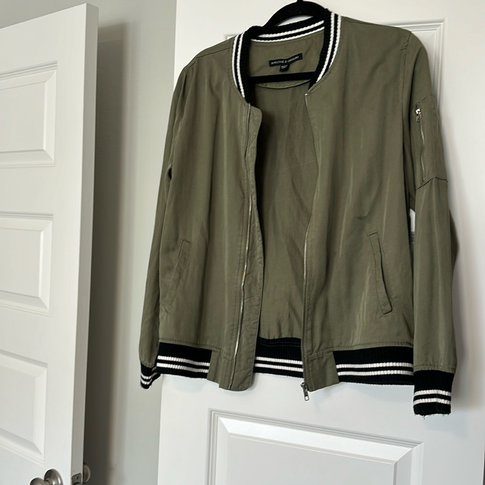 Harlowe and Graham Army Green Bomber Jacket